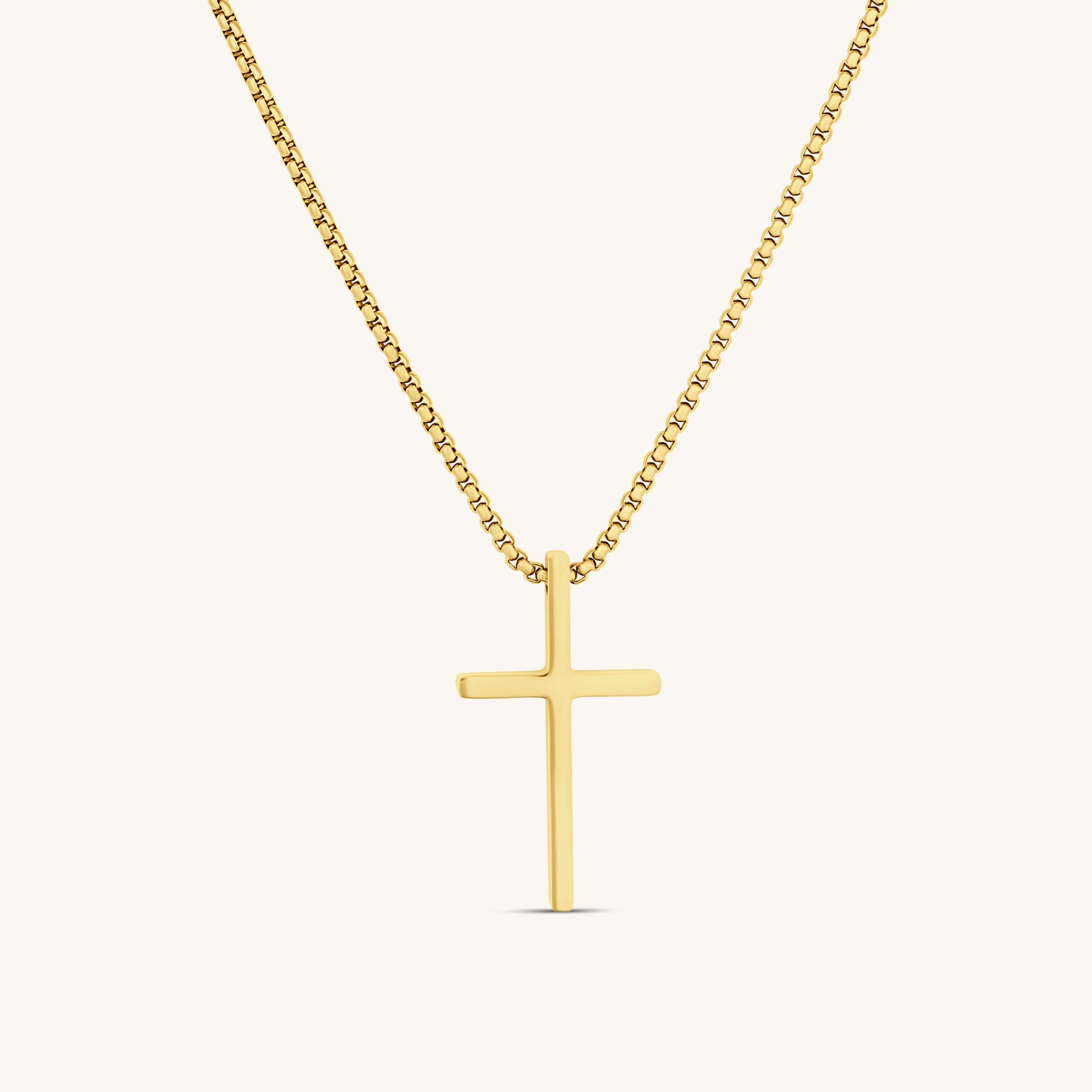 Cross Pendant Necklace Gold