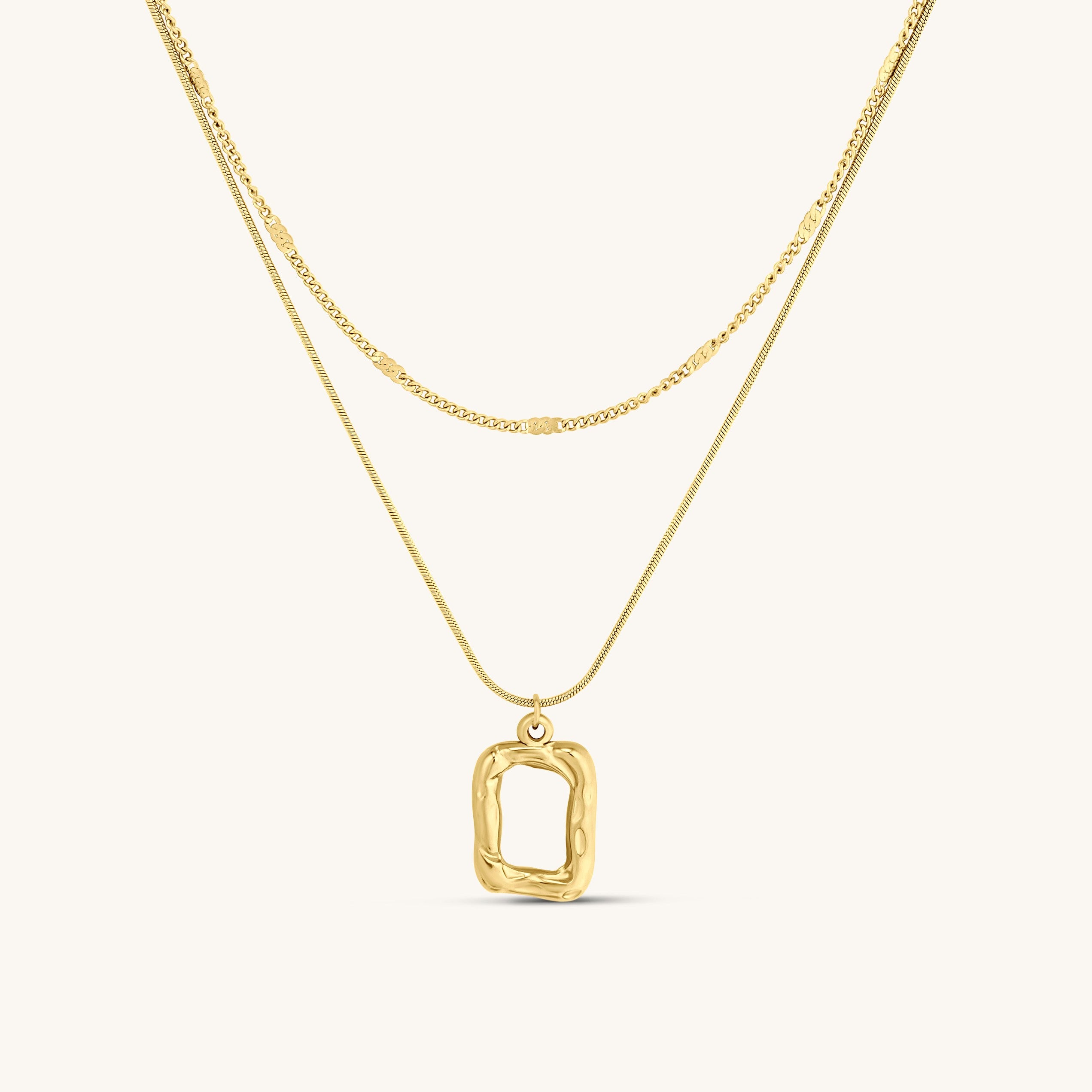 Dainty Two Piece Necklace Set