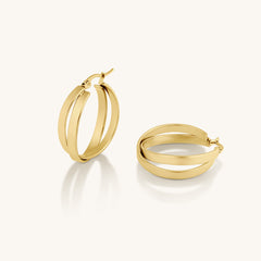 Double Layered Hoop Earrings