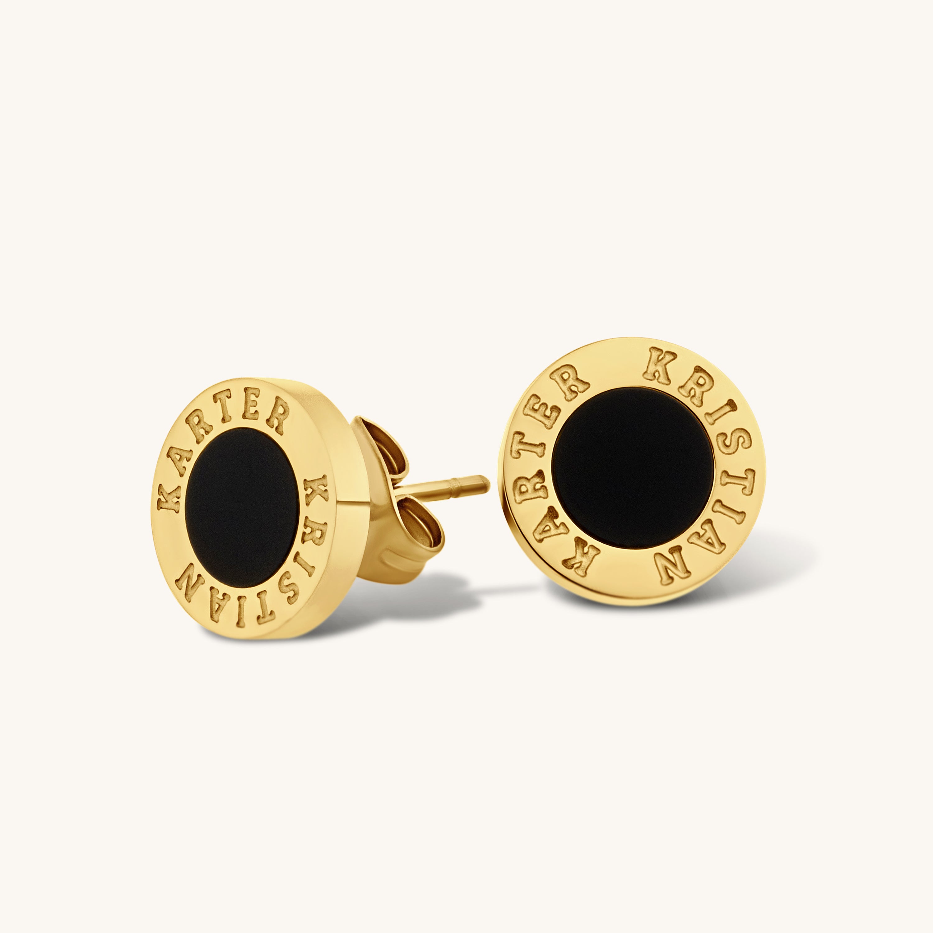 Exclusive Black Shell Stud Earrings