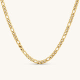 Figaro Link Chain Necklace Gold