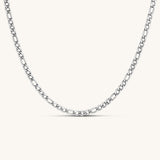 Figaro Link Chain Necklace Silver