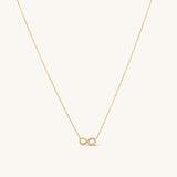 Infinity Necklace 50/50 Zirconia Accents