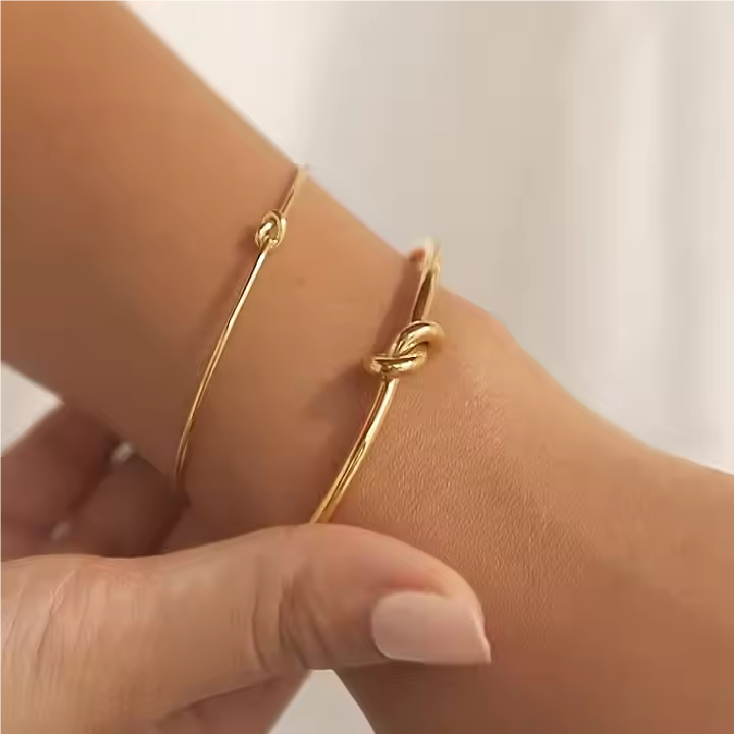 Love Knot Bangle on Model