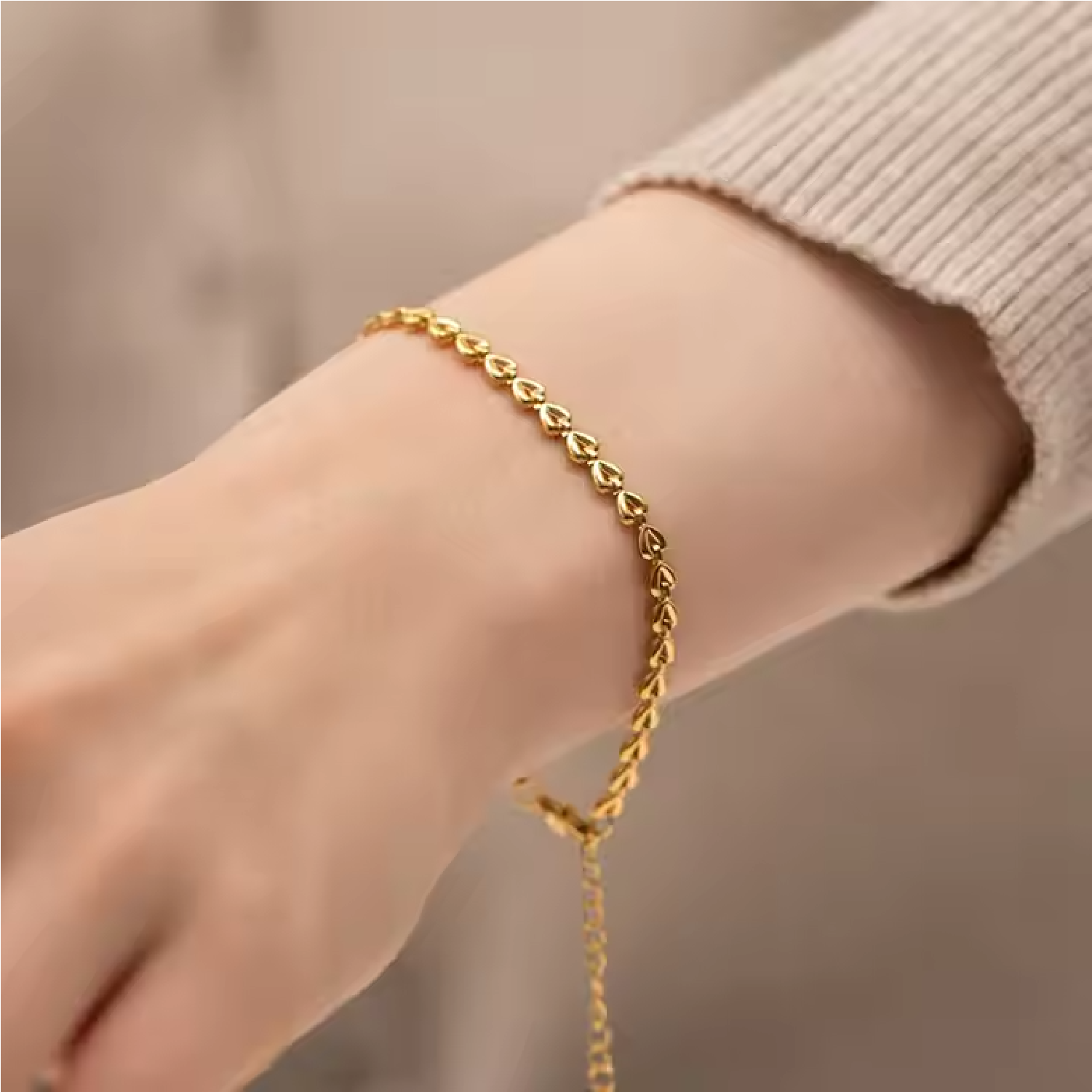 Multi Heart Bracelet on Model