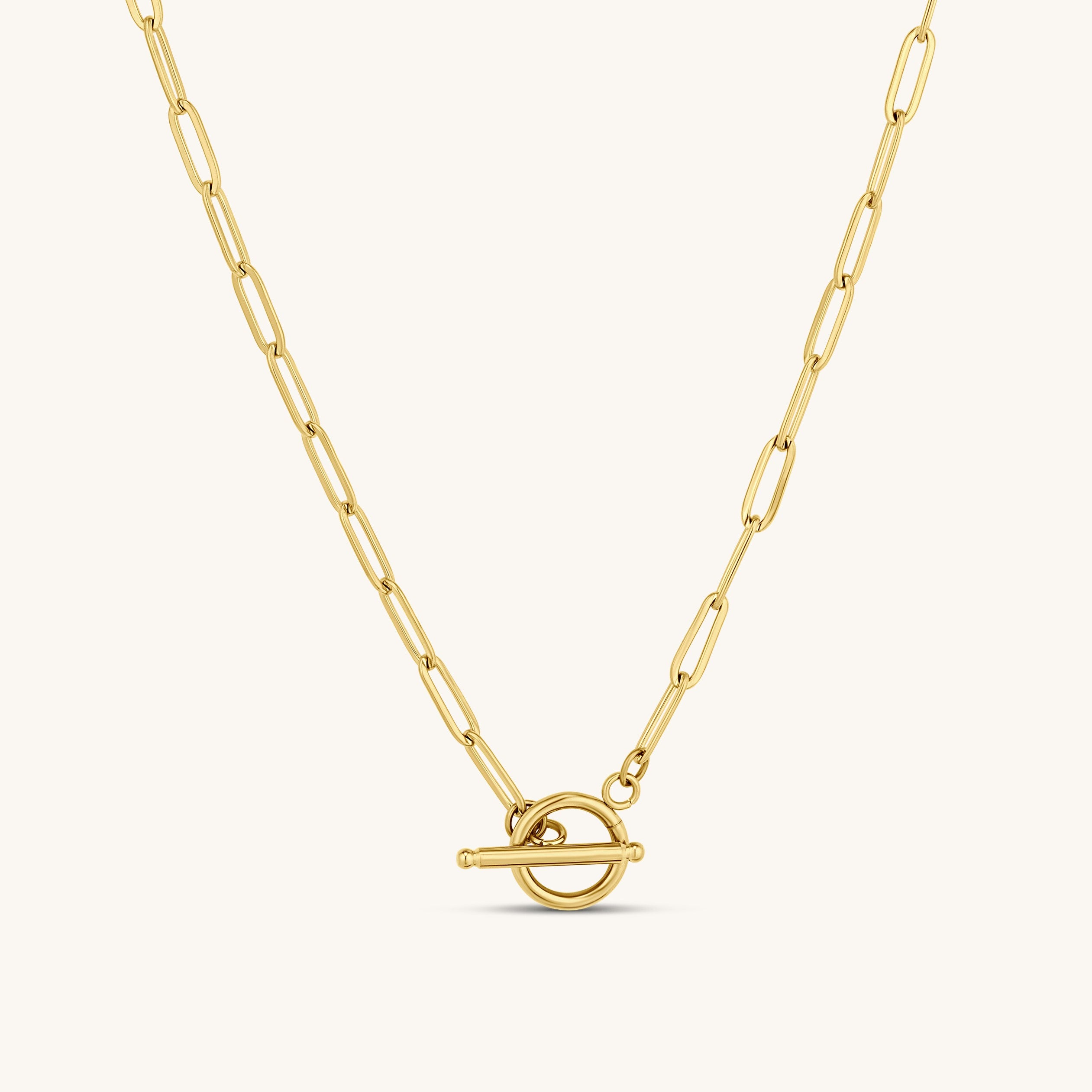 Toggle Clasp Paperclip Necklace