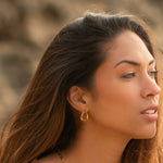 Triangle Earrings on Model