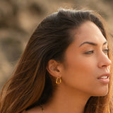 Triangle Earrings on Model